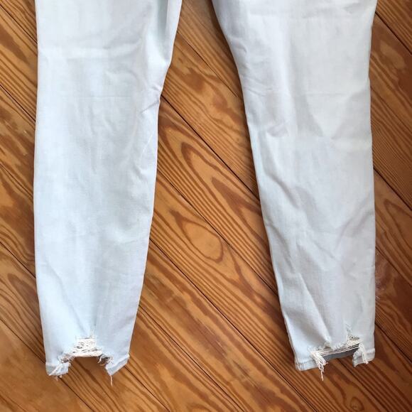 American Eagle High Rise Distressed Raw Hem Jeans - Picture 3 of 6